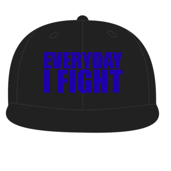 Everyday I Fight Blue Snapback Cap Thumbnail