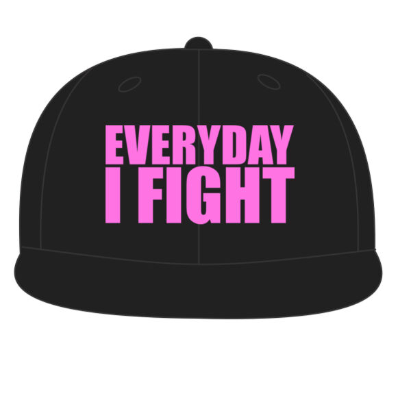 Everyday I Fight Pink Snapback Cap Thumbnail