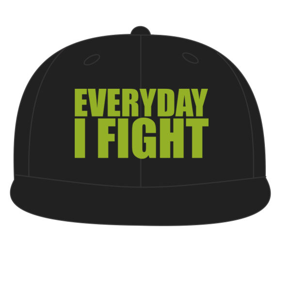 Everyday I Fight Green Snapback Cap Thumbnail